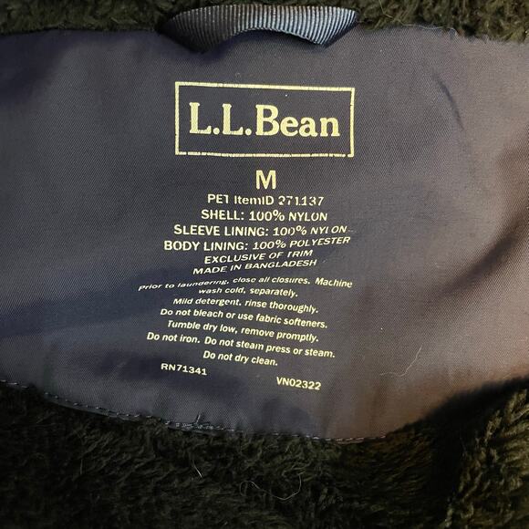 LL Bean Winter Warmer Plush Lined Hooded Winter Snow Jacket Coat Navy Womens M - Picture 15 of 17
